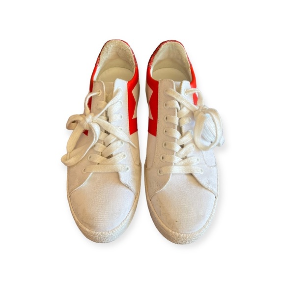 🎁 MAJE Frencha fashion Sneakers shoes red glitter Size 38/8 🎁 - Picture 3 of 9